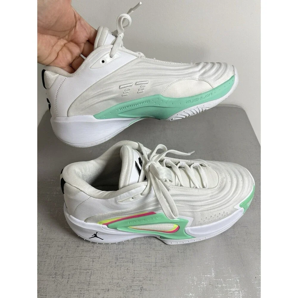 Nike‎ Jordan Luka 3 White/Black-Volt Glow Green Basketball Shoes Men's 10 M